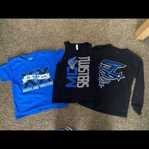 Maryland Twisters apparel -shoes 4.5 shirts 7-8